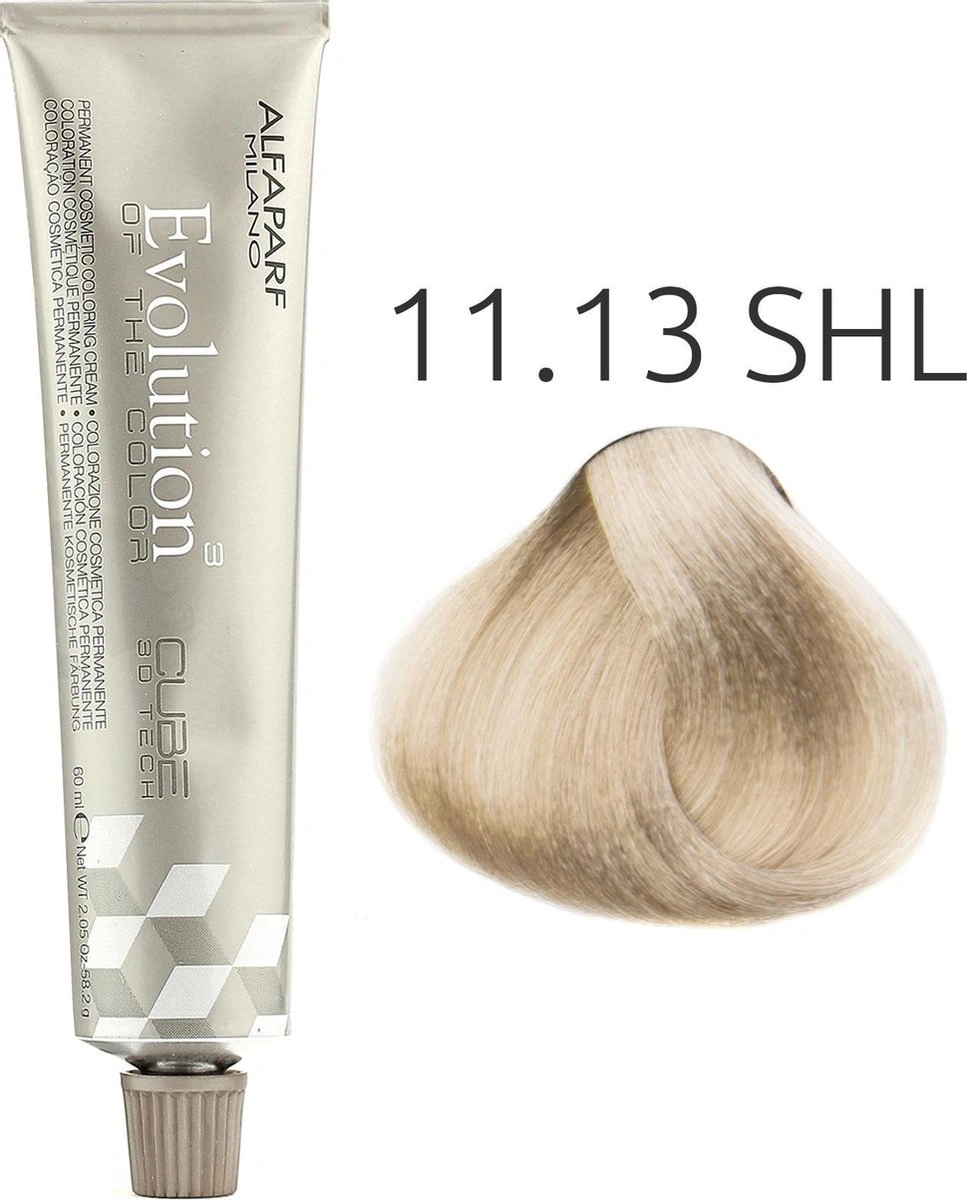 Alfaparf Evolution of the Color CUBE hajfesték - 11.13 60ml Ash Golden Platinum képe 2